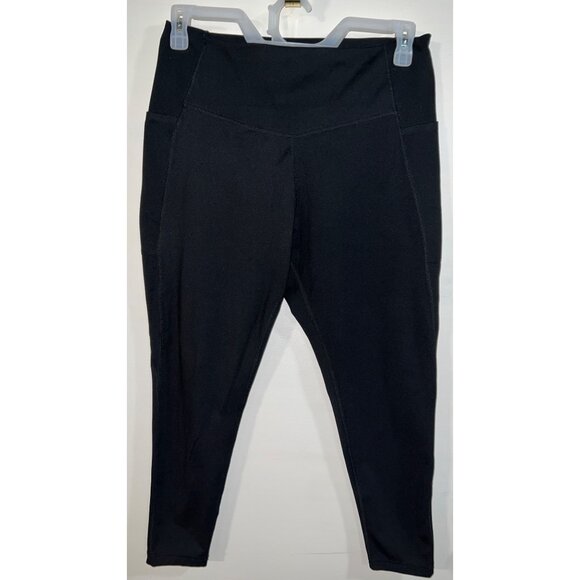 Danskin Womens Black High-Waisted Leggings Size XL - Picture 1 of 3